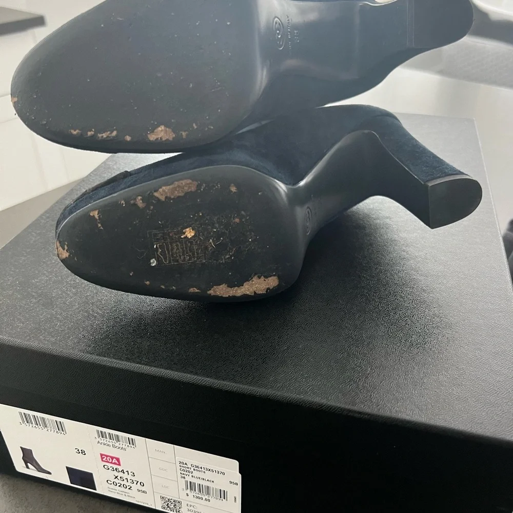 Black/Blue Chanel Booties size38 - Picture 4 of 4